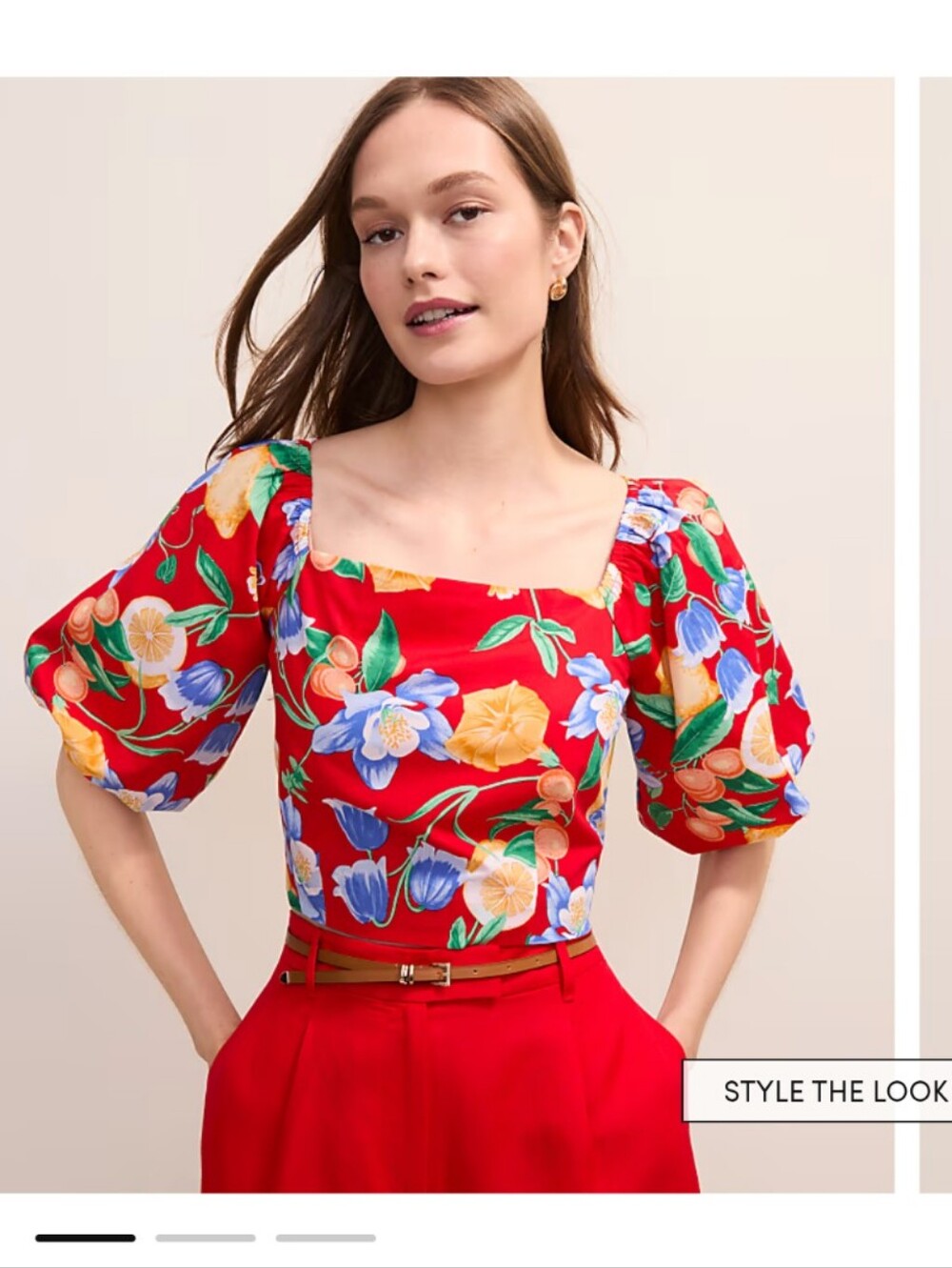 Floral Puff Sleeve
